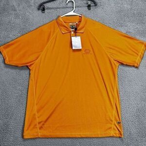 Adidas Polo Shirt Adult Large Orange Climacool Rugby Golf Golfing Casual Men NEW